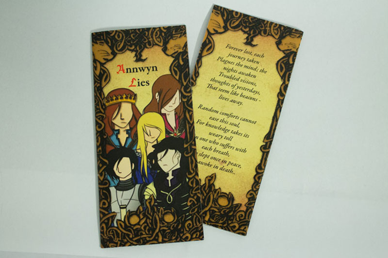 Booklet design. Created with the purpose to have a use during the rewriting of 2010’s Annwyn Lies, which was influenced primarily by Welsh Mythology.